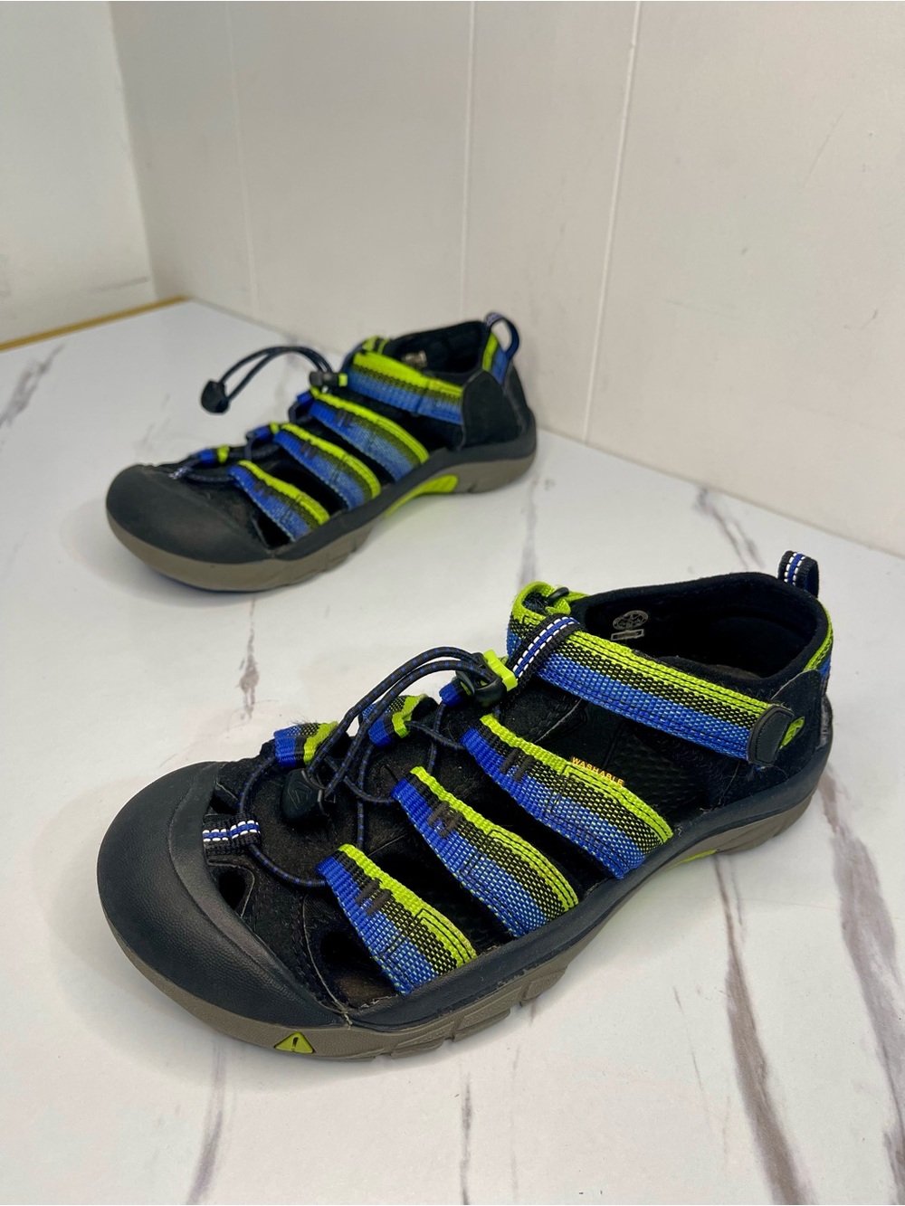 Keen Newport H2 Hiking Trail Water Sandals Blue/Green 1014265 Youth Size 5Y
